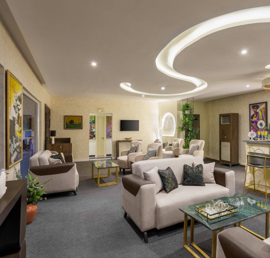 Lounge seating with contemporary interiors